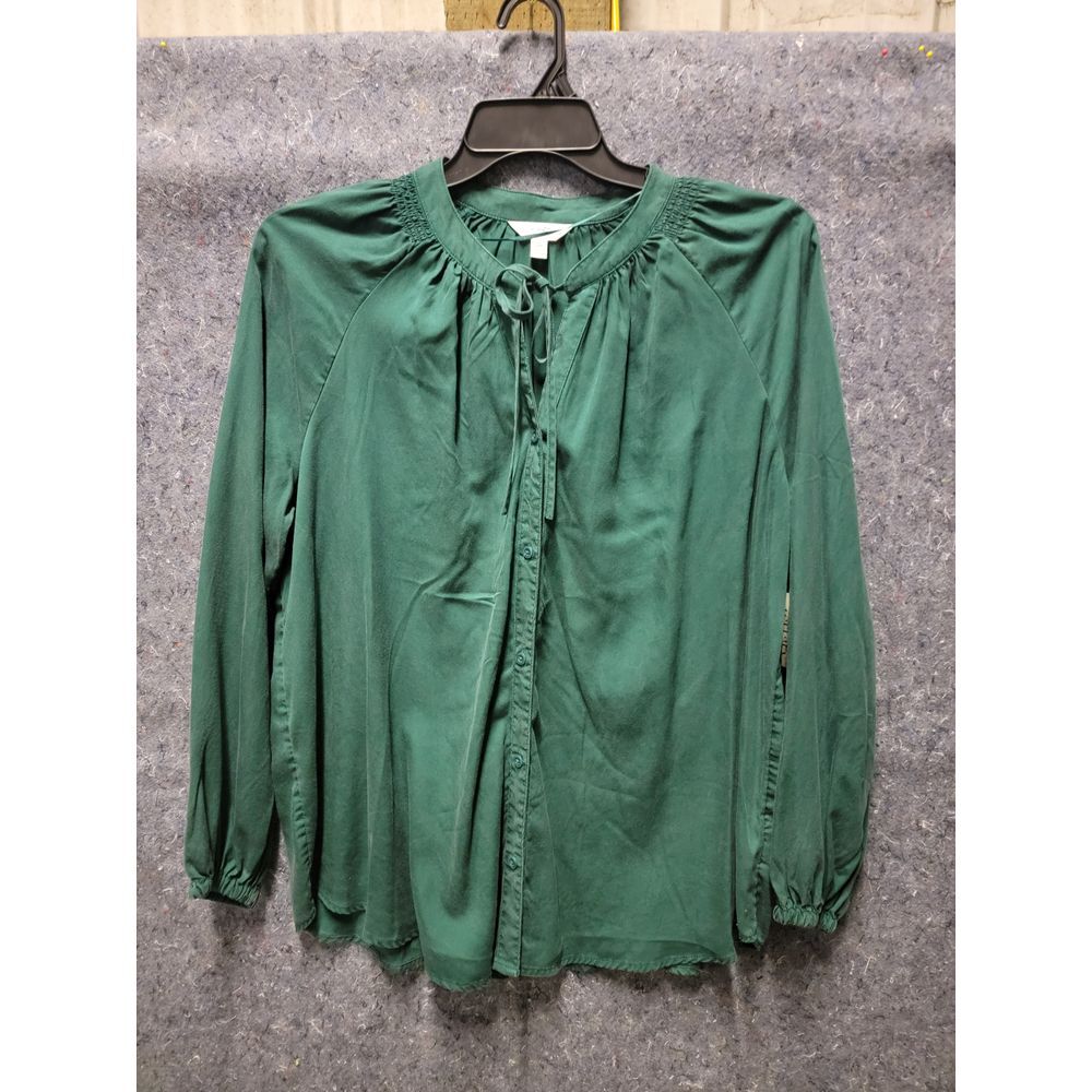 Terra‎ & Sky Hunter Bohemian Green Blouse w/tie Size 0X
